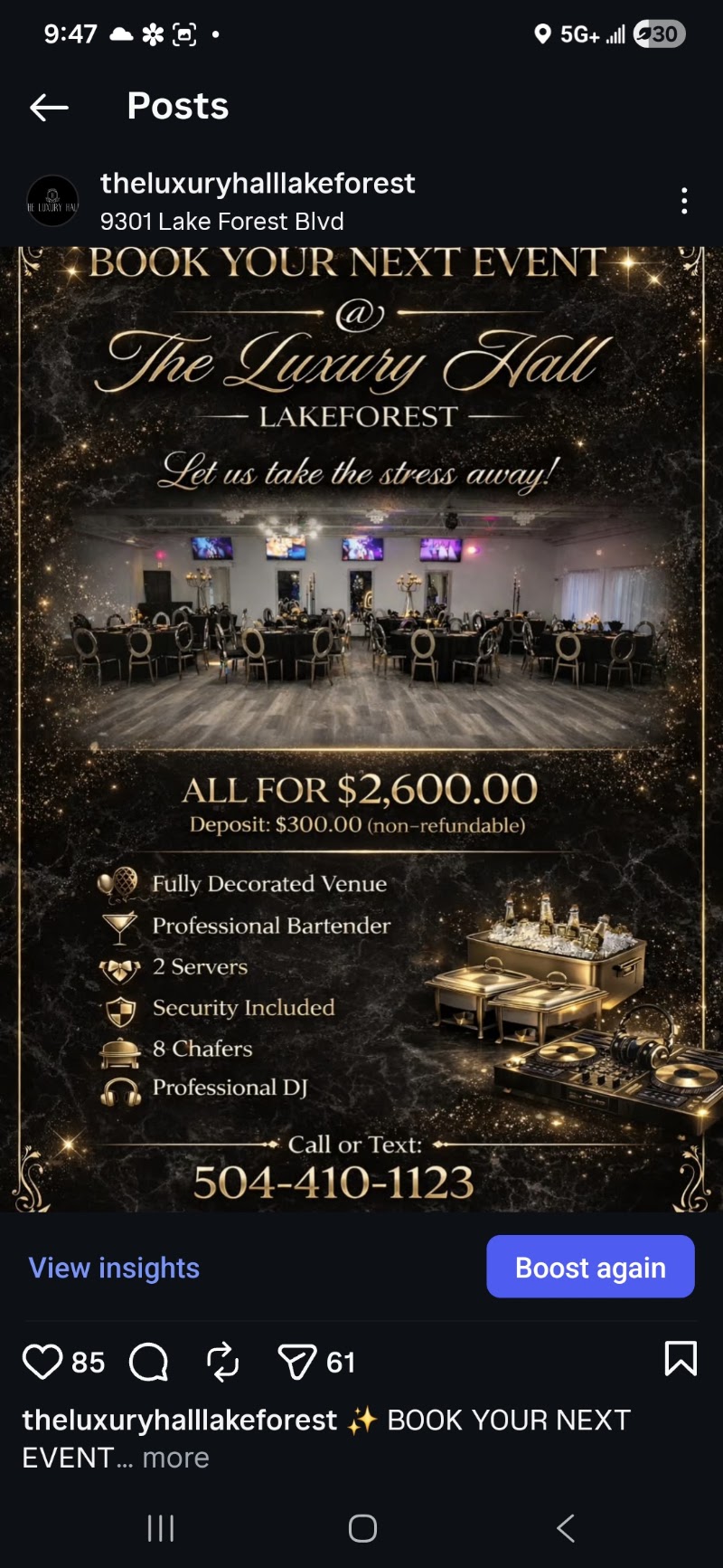 The Luxury Hall Lake forest - Event Venue in New Orleans, Louisiana