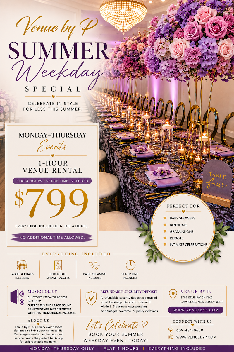 Venue by P - Event Venue in Lawrence Township, New Jersey